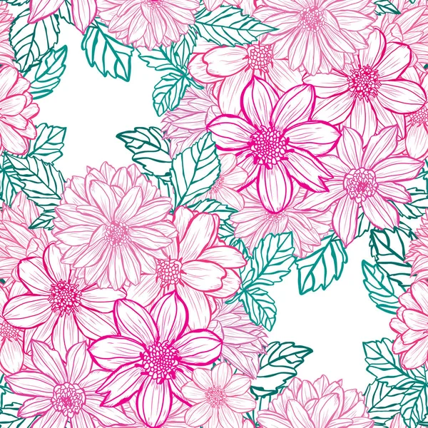 Motif floral sans couture — Image vectorielle