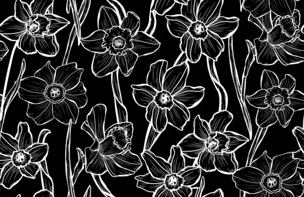 Motif floral sans couture — Image vectorielle