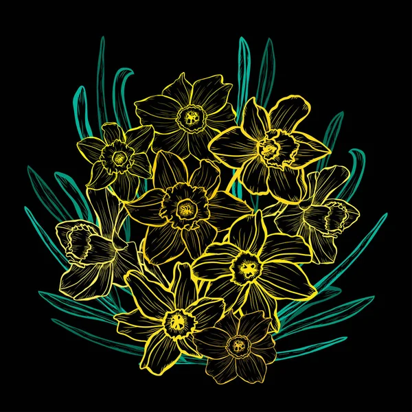 Χέρι που floral διακόσμηση — Διανυσματικό Αρχείο