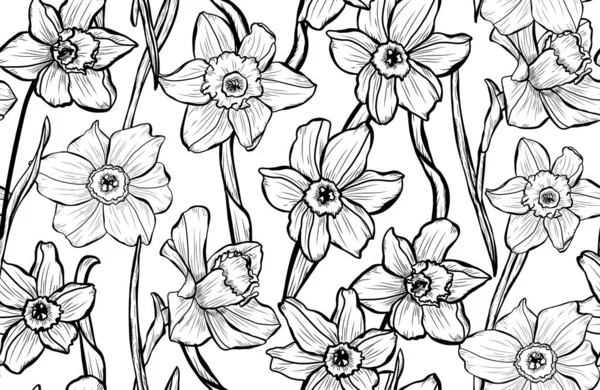 Bloemen naadloos patroon — Stockvector