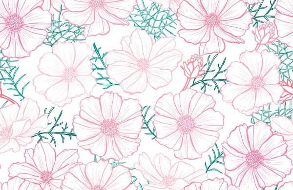 Motif floral sans couture — Image vectorielle