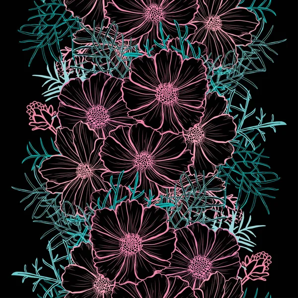 Motif floral sans couture — Image vectorielle