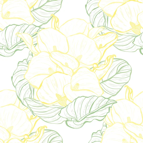 Motif floral sans couture — Image vectorielle