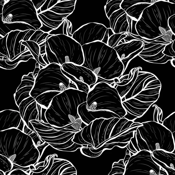 Motif floral sans couture — Image vectorielle