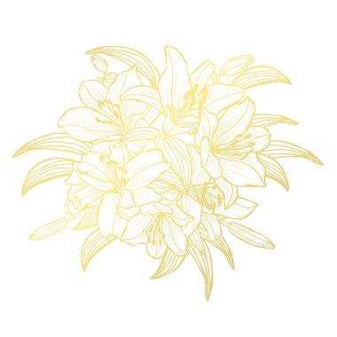 altın çiçek dekorasyon