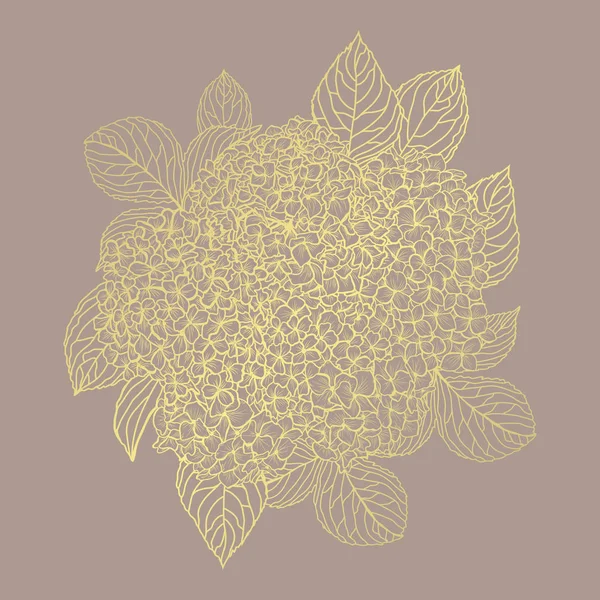Décoration florale dorée — Image vectorielle