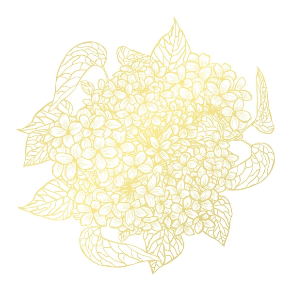 Golden floral decoration — Stock Vector