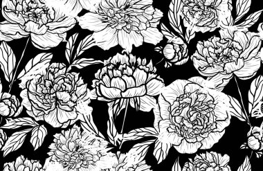 Dekoratif el çizimi şakayık çiçekleri, tasarım elementleri. Kartlar, davetiyeler, afişler, posterler, baskı tasarımı için kullanılabilir. Sanat tarzında çiçek arkaplanı