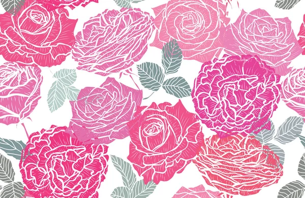 Motif floral sans couture — Image vectorielle