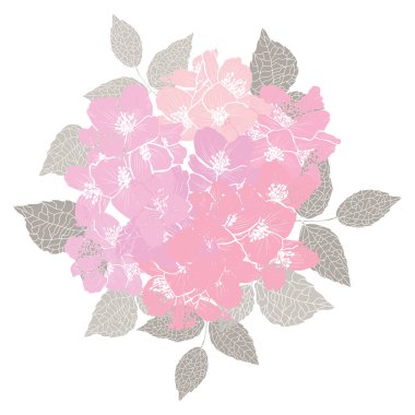 Elle çizilmiş çiçek dekorasyon