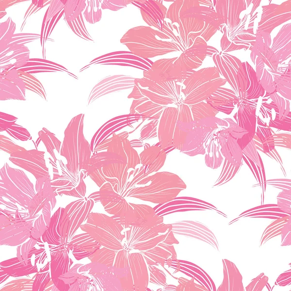 Motif floral sans couture — Image vectorielle