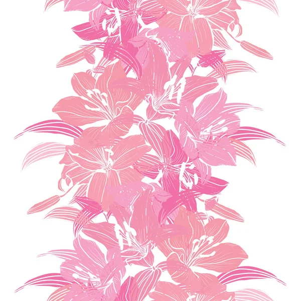 Motif floral sans couture — Image vectorielle