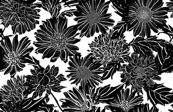 Motif floral sans couture — Image vectorielle