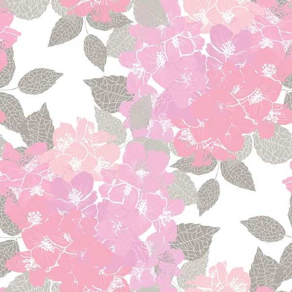 Motif floral sans couture — Image vectorielle