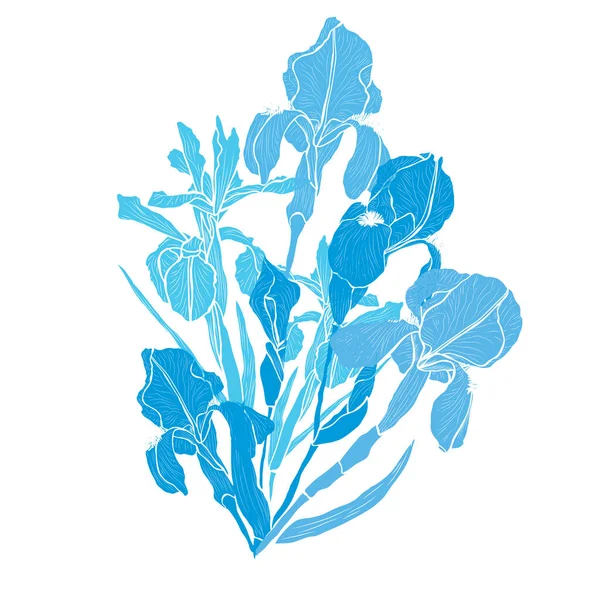 Decoración floral dibujada a mano — Vector de stock