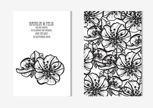 Conjunto de tarjetas florales — Archivo Imágenes Vectoriales