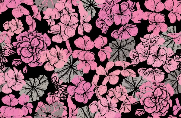 Motif floral sans couture — Image vectorielle