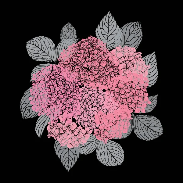 手描きの花飾り — ストックベクタ