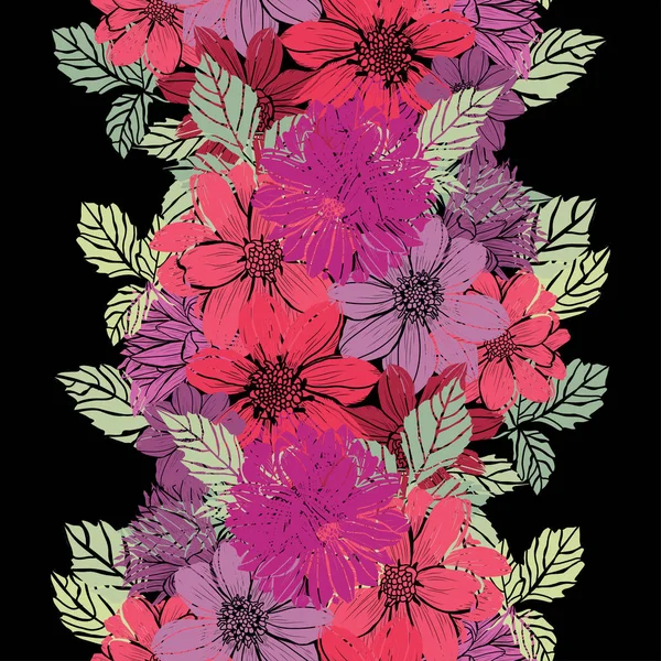 Patrón sin costura floral — Vector de stock