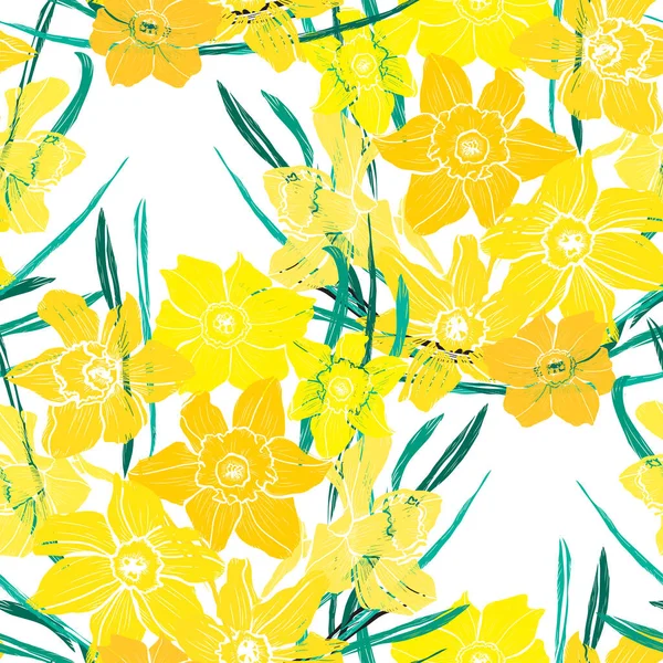 Motif floral sans couture — Image vectorielle