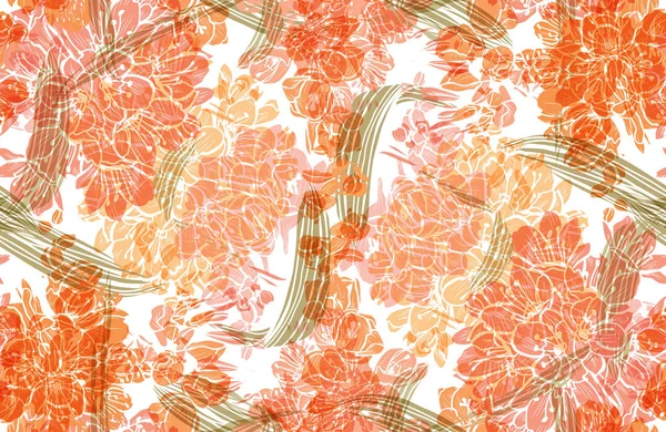 Motif floral sans couture — Image vectorielle