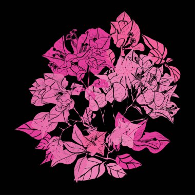 Elle çizilmiş çiçek dekorasyon