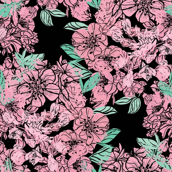 Floral seamless pattern — Stock Vector