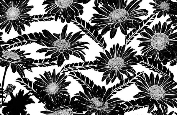 Цветочный бесшовный узор