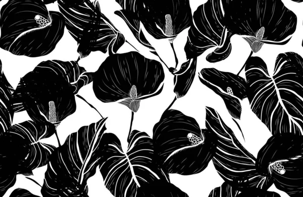 Motif floral sans couture — Image vectorielle