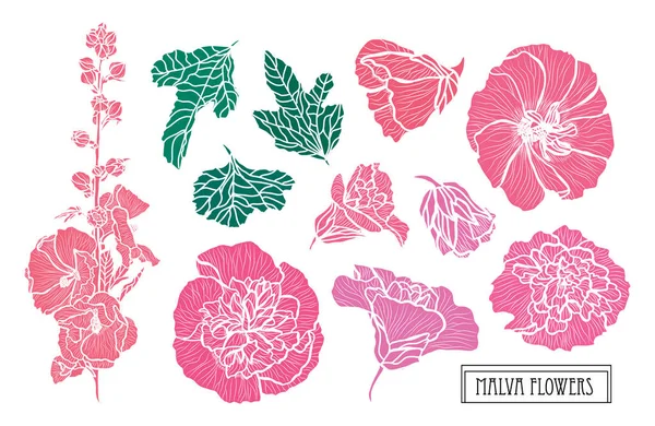 Hand getrokken florale decoratie — Stockvector