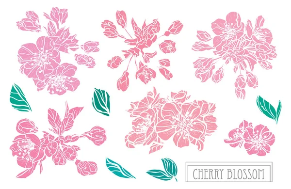 Hand getrokken florale decoratie — Stockvector