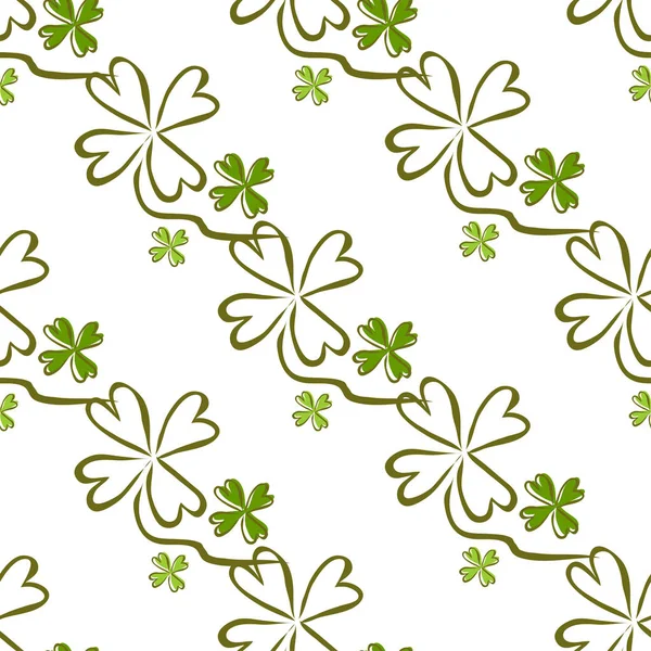 Clover seamless pattern — Stock Vector