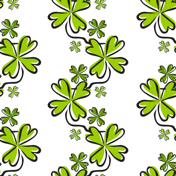 Clover seamless pattern — Stock Vector