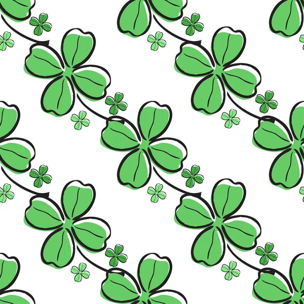 Clover seamless pattern — Stock Vector