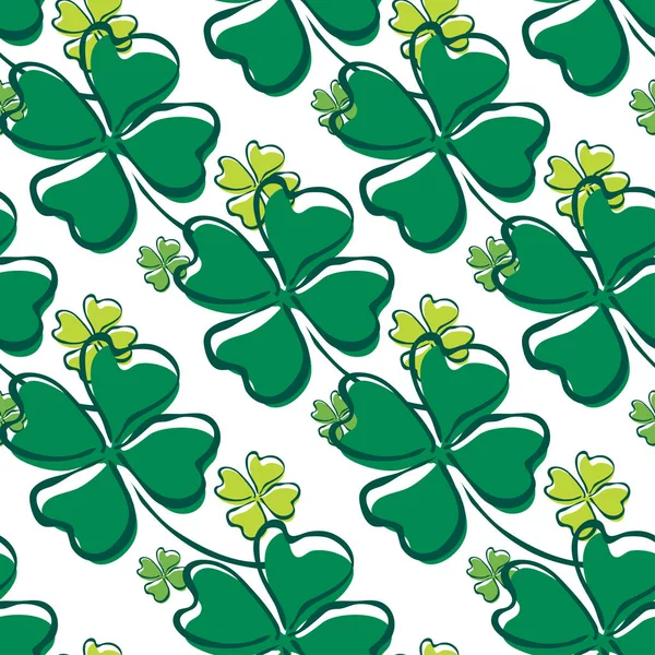 Clover seamless pattern — Stock Vector