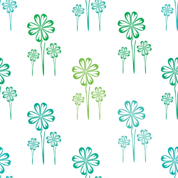 Clover seamless pattern — Stock Vector