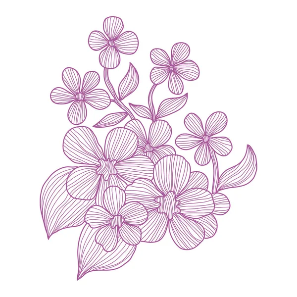 Fleurs Abstraites Décoratives Éléments Design Peut Être Utilisé Pour Les — Image vectorielle