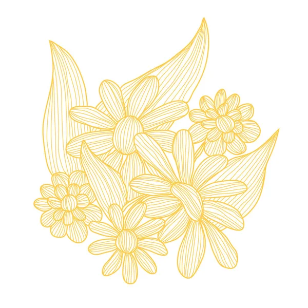 Dekorativní Abstraktní Květiny Designovými Prvky Lze Použít Pro Karty Pozvánky — Stockový vektor