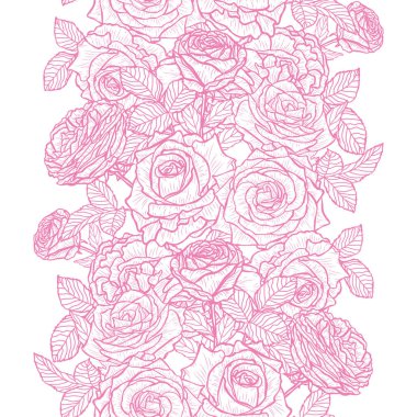 Gül çiçekleri ve tasarım elementleriyle zarif, pürüzsüz bir desen. Davetiyeler, kartlar, baskı, hediye paketi, imalat, tekstil, kumaş, duvar kağıtları için çiçek deseni