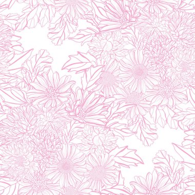 Paskalya çiçekleri ve tasarım elementleriyle zarif, pürüzsüz bir desen. Davetiyeler, kartlar, baskı, hediye paketi, imalat, tekstil, kumaş, duvar kağıtları için çiçek deseni