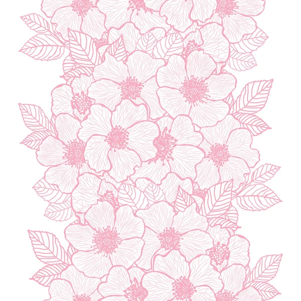 Elegantes Nahtloses Muster Mit Heckenrosenblüten Designelementen Blumenmuster Für Einladungen Karten — Stockvektor