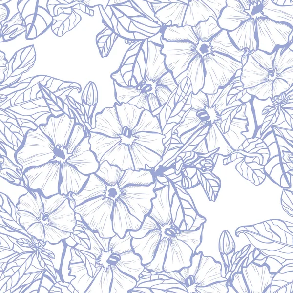 Elegantes Nahtloses Muster Mit Clematisblüten Designelementen Blumenmuster Für Einladungen Karten — Stockvektor