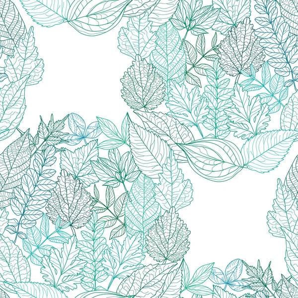 手描きの葉 デザイン要素とエレガントなシームレスパターン 招待状 カード ギフトラップ ファブリック 壁紙のための花のパターン — ストックベクタ