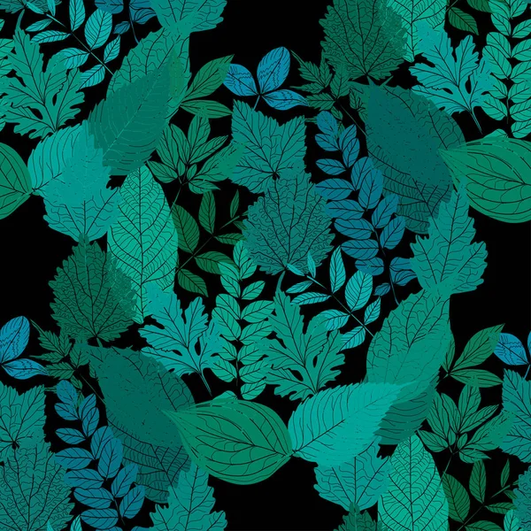 Elegantes Nahtloses Muster Mit Handgezeichneten Blättern Designelementen Blumenmuster Für Einladungen — Stockvektor