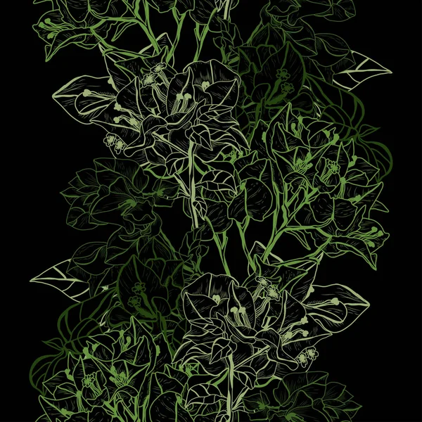 Elegante Nahtlose Muster Mit Bougainvillea Blumen Designelemente Blumenmuster Für Einladungen — Stockvektor