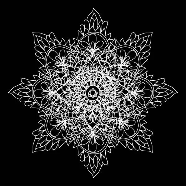 Mandala Decorativo Dibujado Mano Elemento Diseño Puede Utilizar Para Tarjetas — Vector de stock