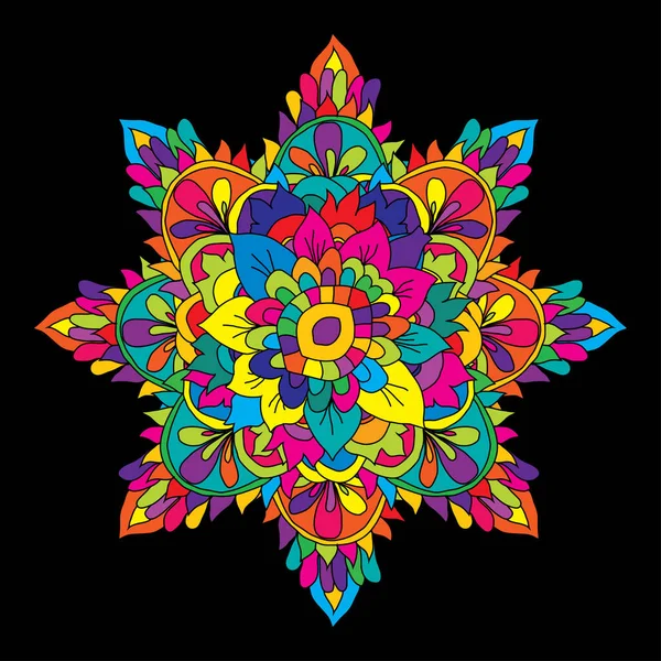 Mandala Decorativo Dibujado Mano Elemento Diseño Puede Utilizar Para Tarjetas — Archivo Imágenes Vectoriales