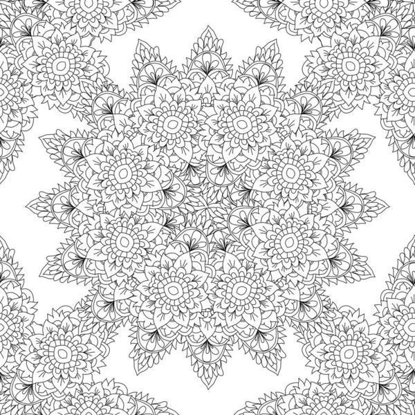 Model Elegant Fără Sudură Mandale Desenate Manual Elemente Design Mandala — Vector de stoc