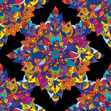 Elle çizilmiş mandalalarla, tasarım elementleriyle zarif, pürüzsüz bir desen. Davetiyeler için mandala deseni, tebrik kartları, hatıra defteri, baskı, hediye paketi, imalat