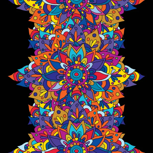 Elle Çizilmiş Mandalalarla Tasarım Elementleriyle Zarif Pürüzsüz Bir Desen Davetiyeler — Stok Vektör